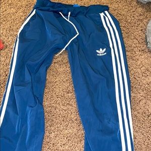Navy blue adidas joggers